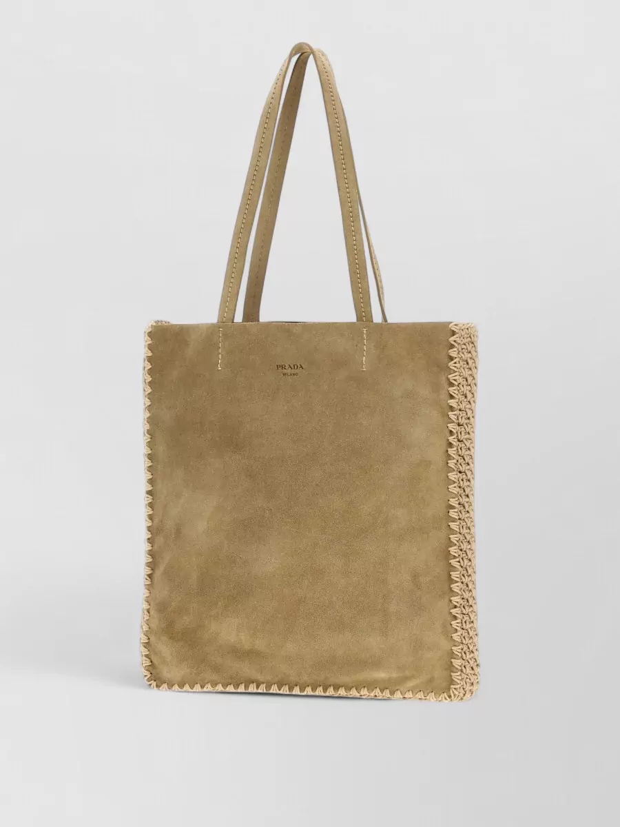 Prada na calf leather tote bag