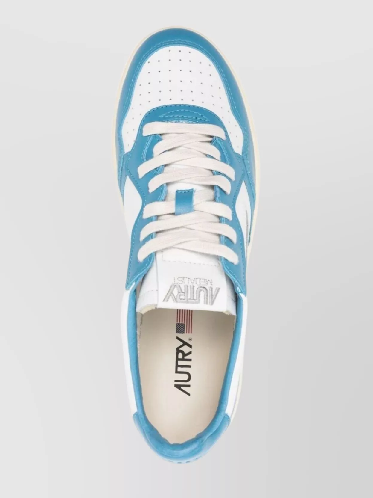 Autry Bicolor Medalist Leather Low Sneakers In Blue