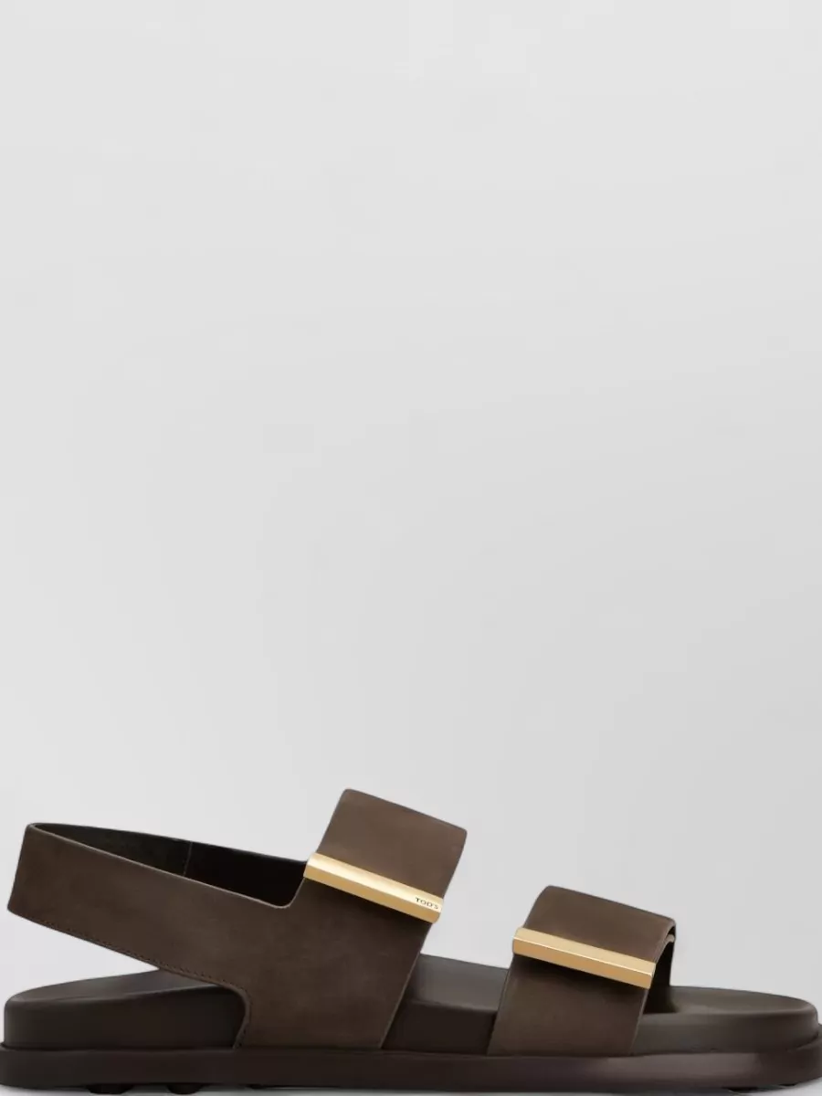 Tod's Leather Slingback Sandals Open Toe Design