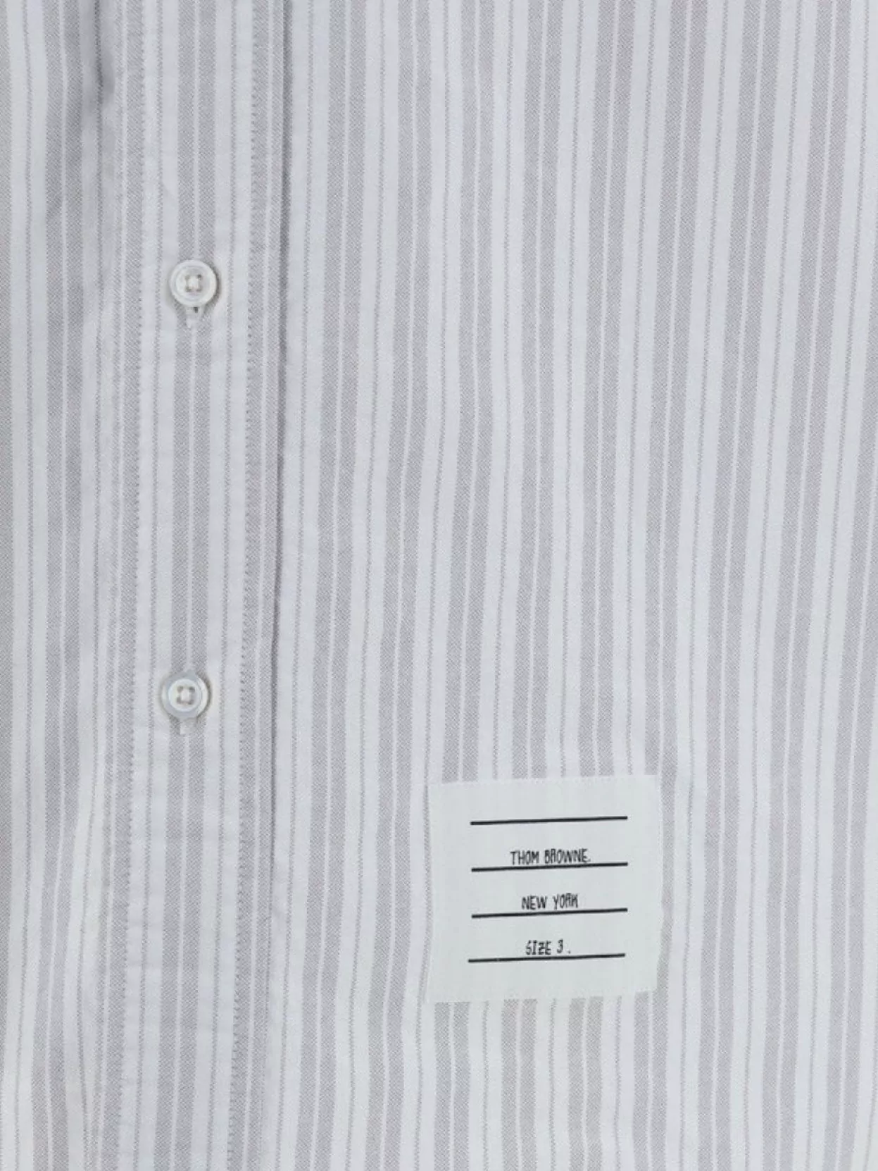 Tシャツ・カットソー THOM BROWNE SS25 Striped shirt (MWL301OF0810 035) Straight Fit Bd Pc L/S Shirt W/Gg Armband In Wide Uni Stripe