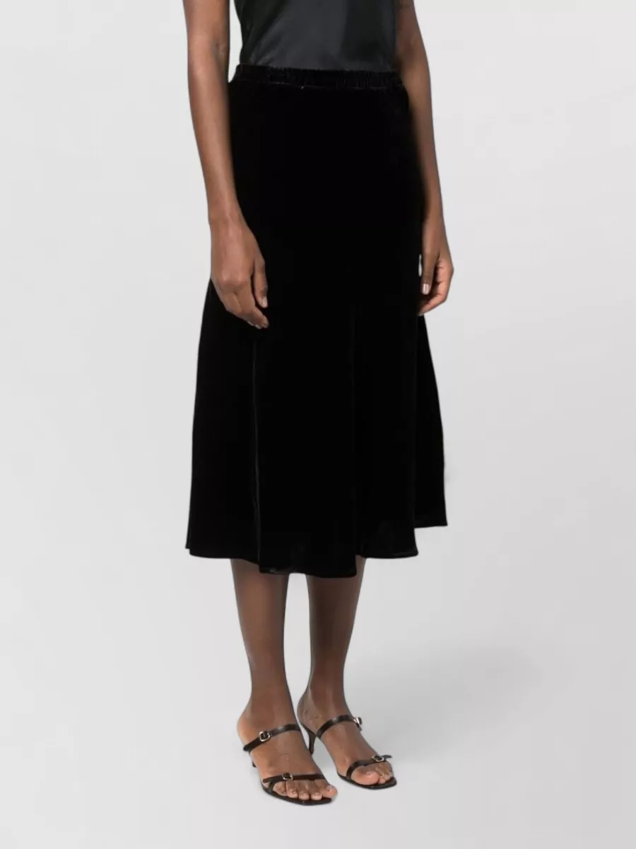 Gold Hawk Velvet Maxi Skirt