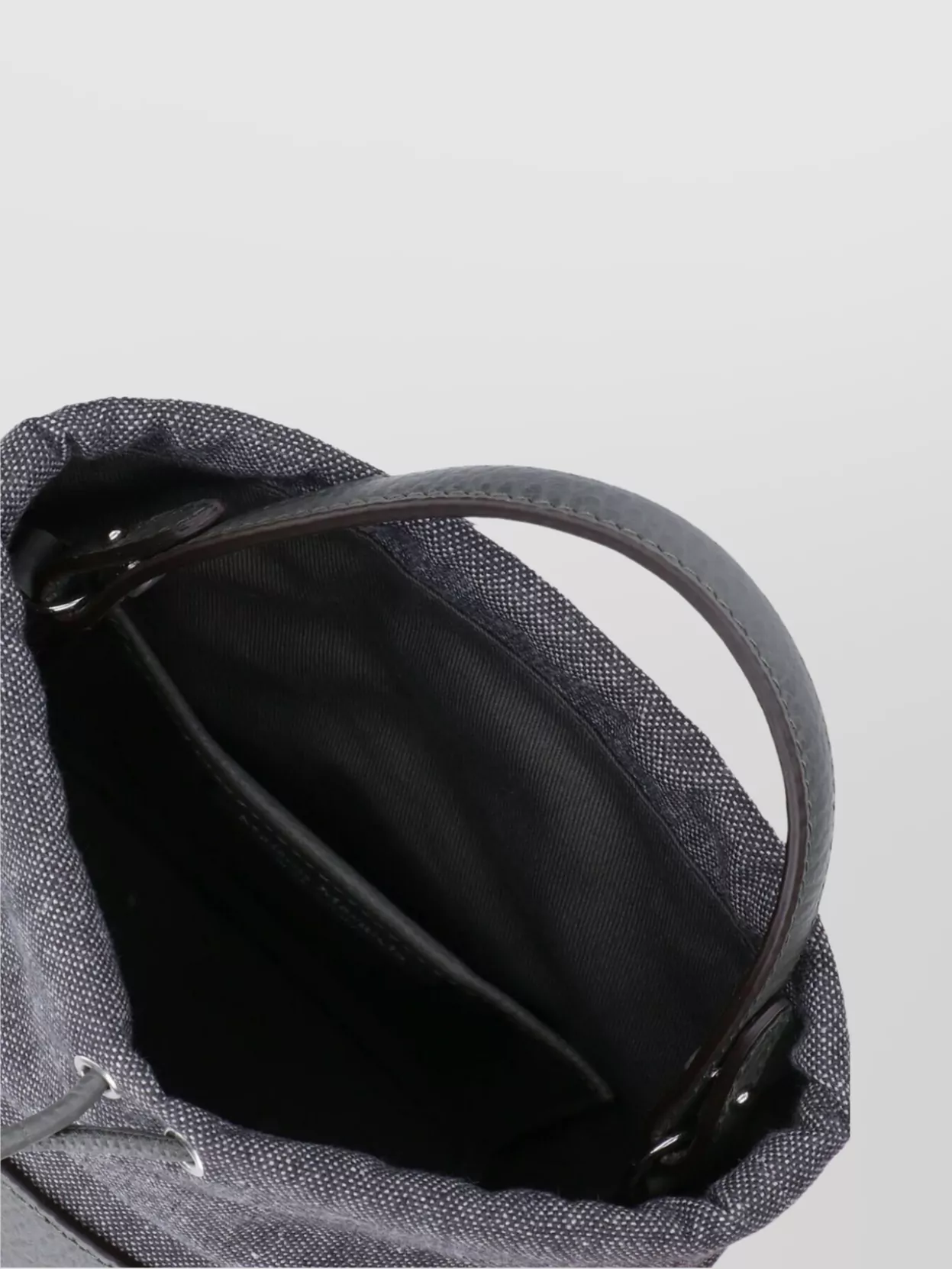 Maison Margiela Leather Bucket Bag With Top Handle And Adjustable Strap