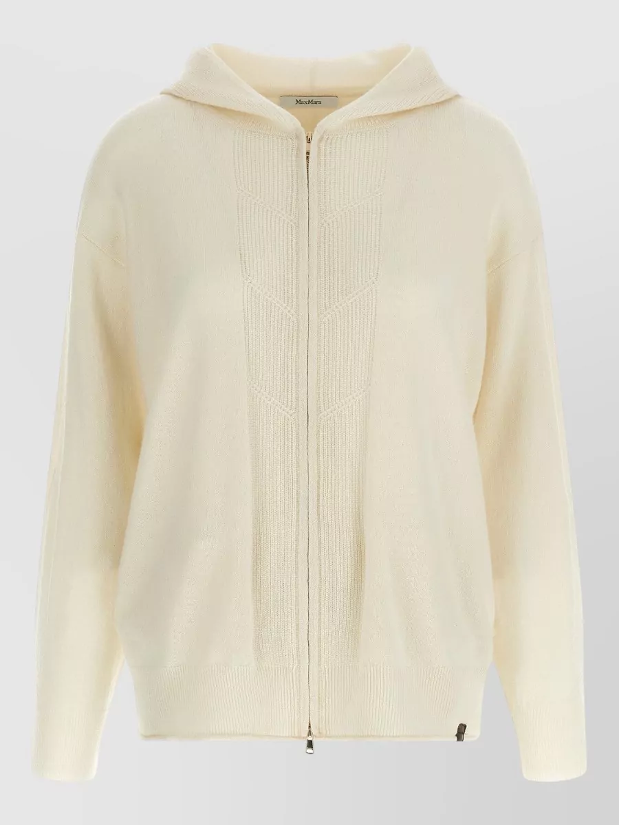 Max Mara Cashmere Hooded Zip-Up Cardigan