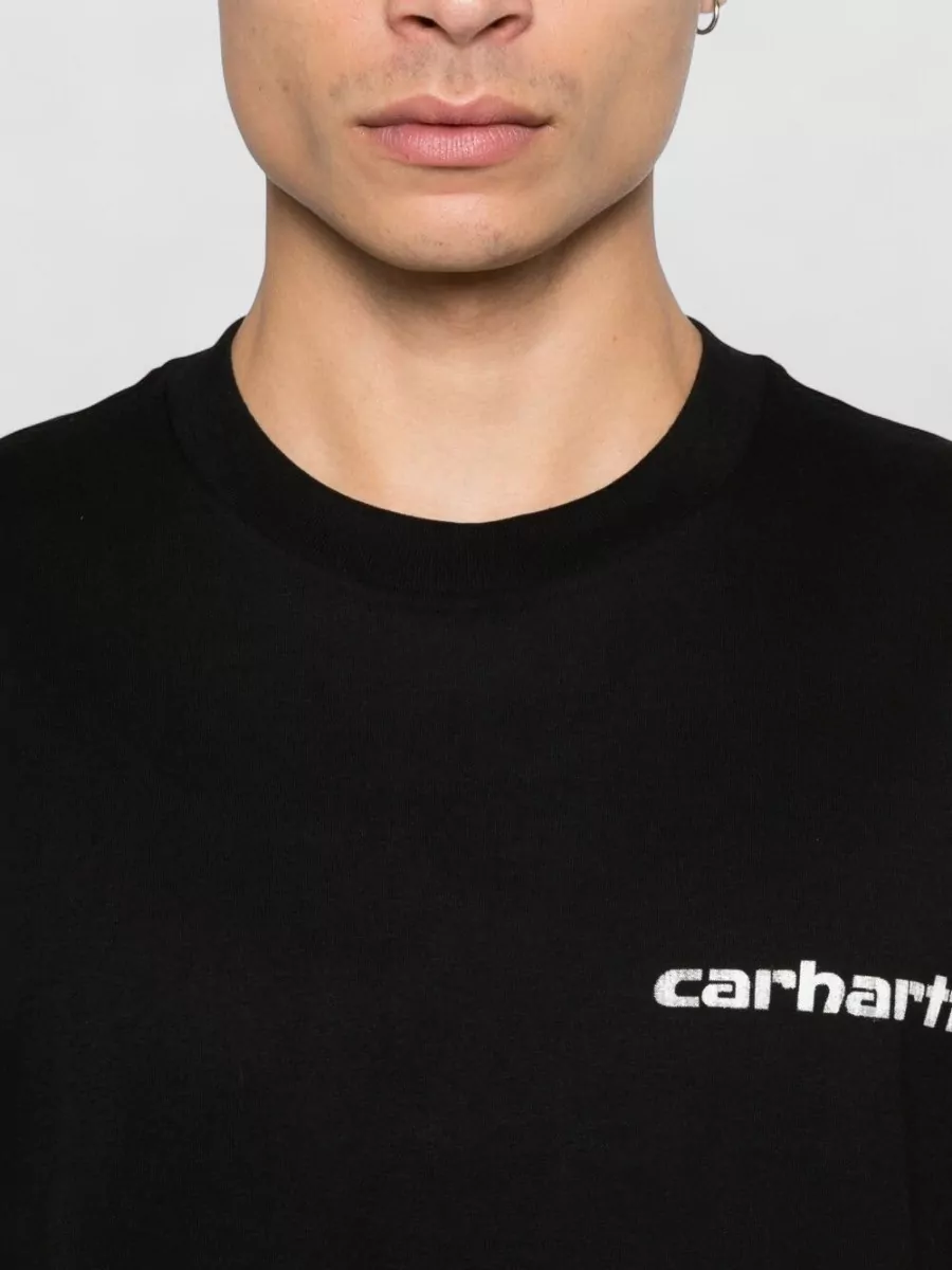 Carhartt Wip Logo Cotton T-Shirt Short Sleeves Crew Neck