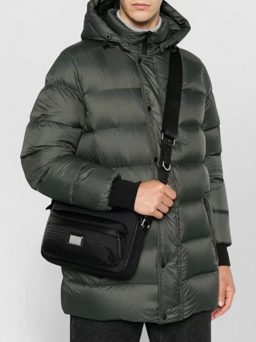 Emporio Armani Nylon Logo Print Crossbody Bag