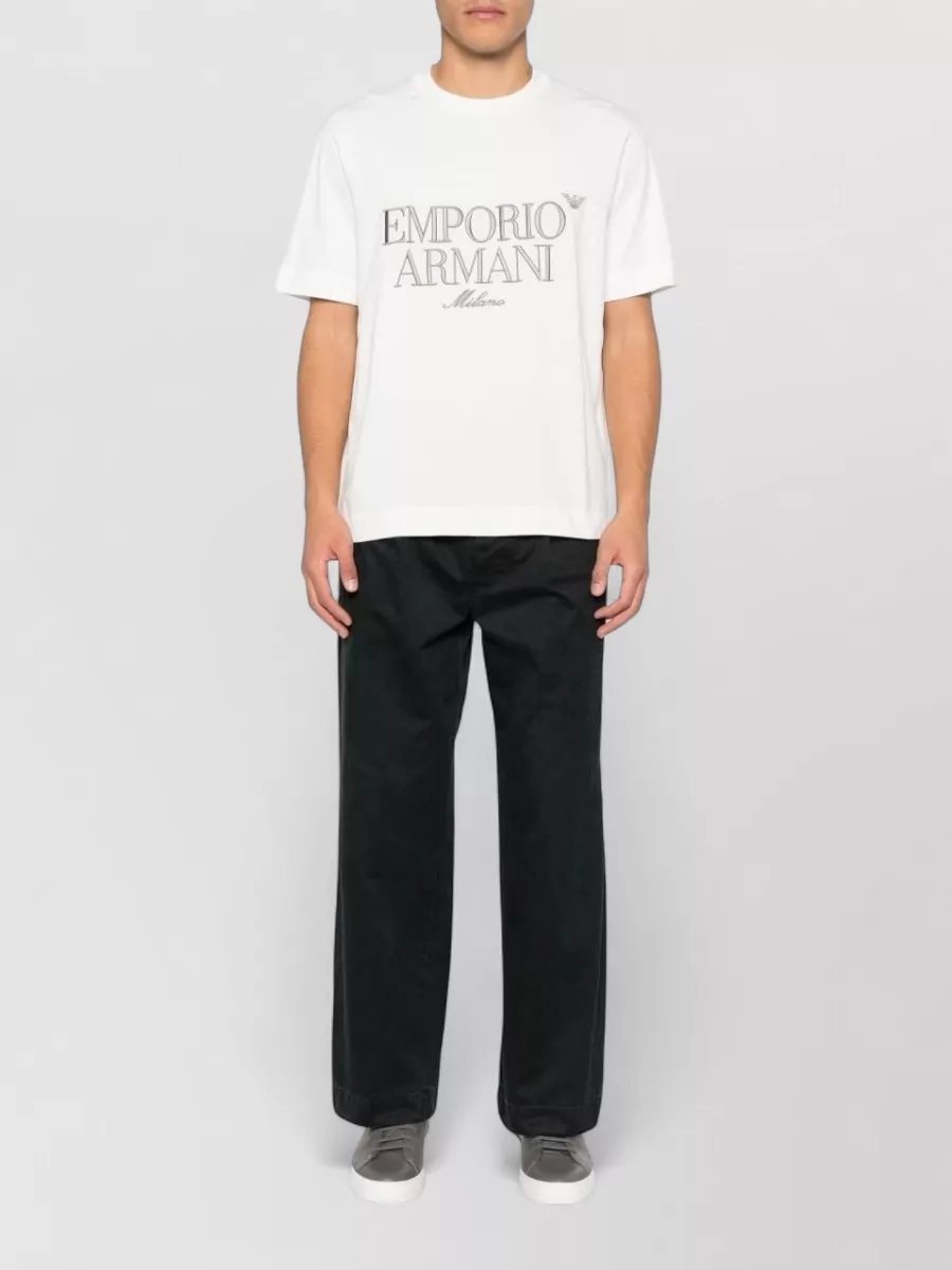 Emporio Armani Cotton Logo T Shirt Crew Neck