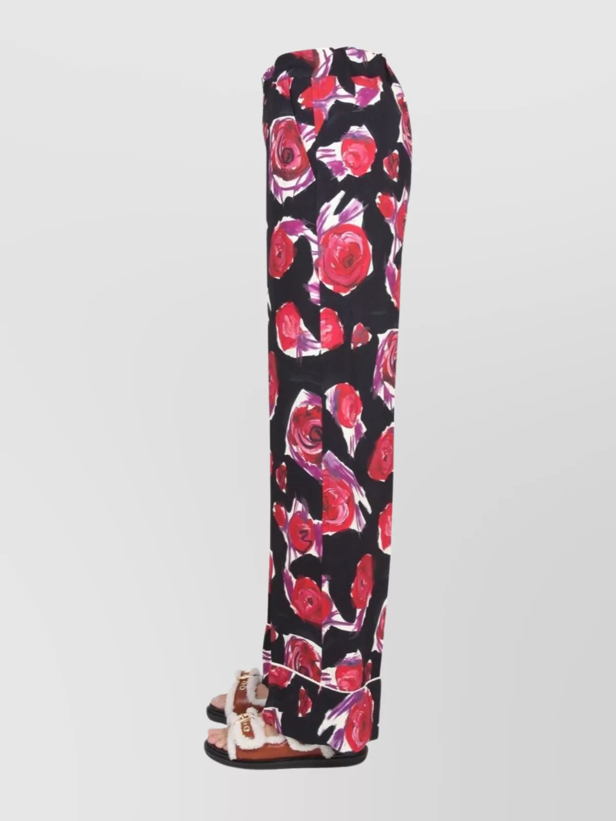 Marni Floral-Print Wide-Leg Trousers