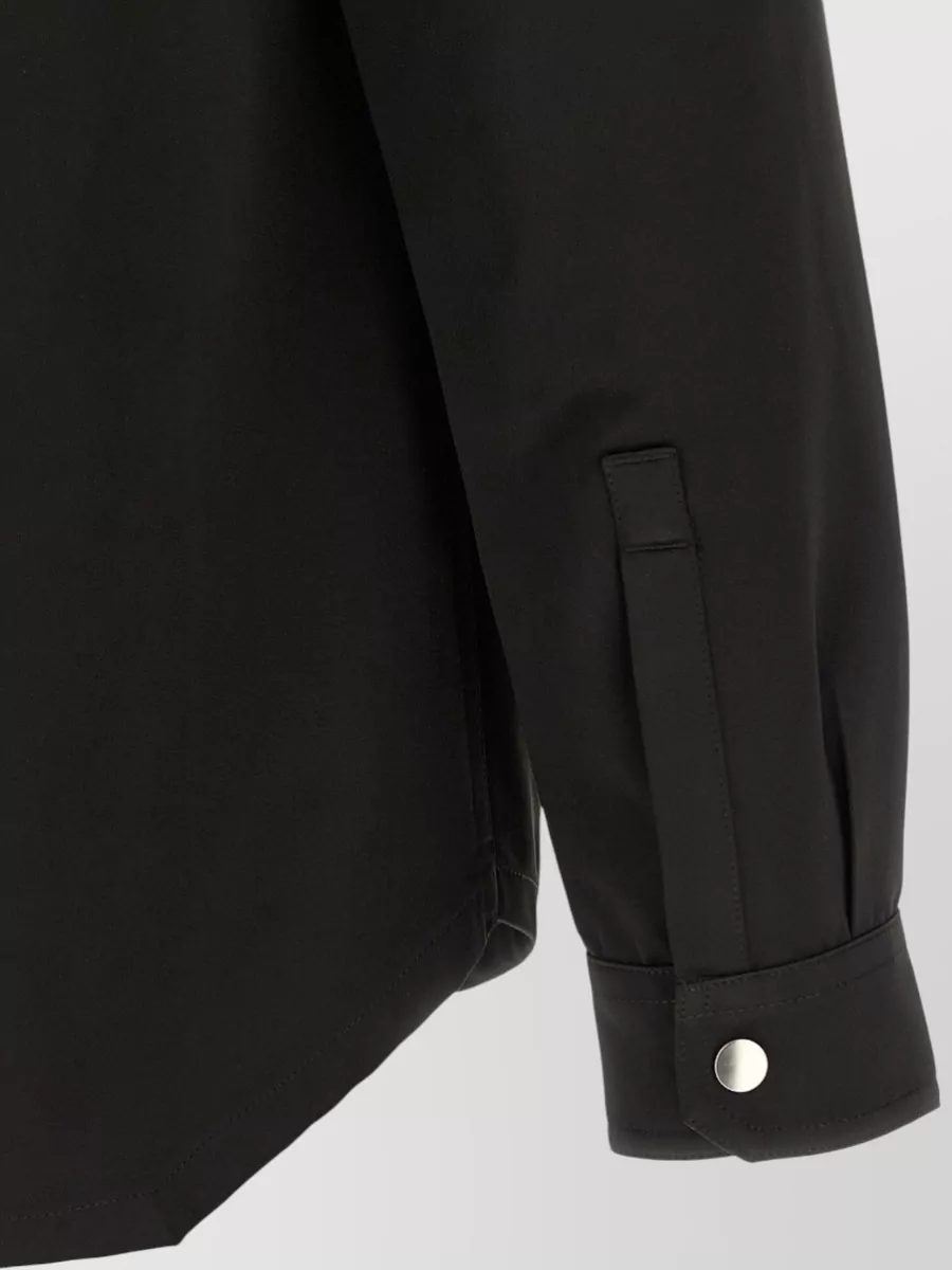 Rick Owens Point Collar Shirt Buttoned Cuffs Flap Pockets