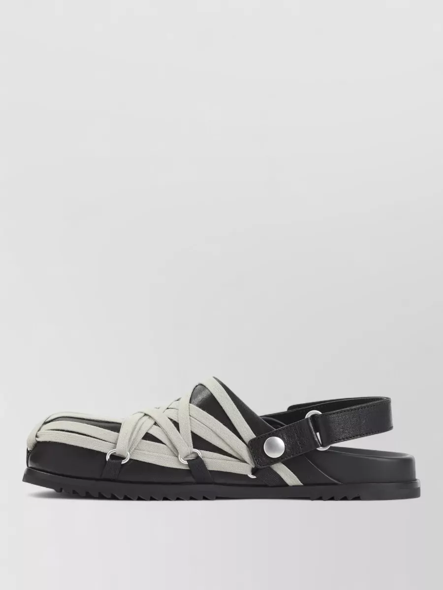 Rick Owens Leather Megalace Mules