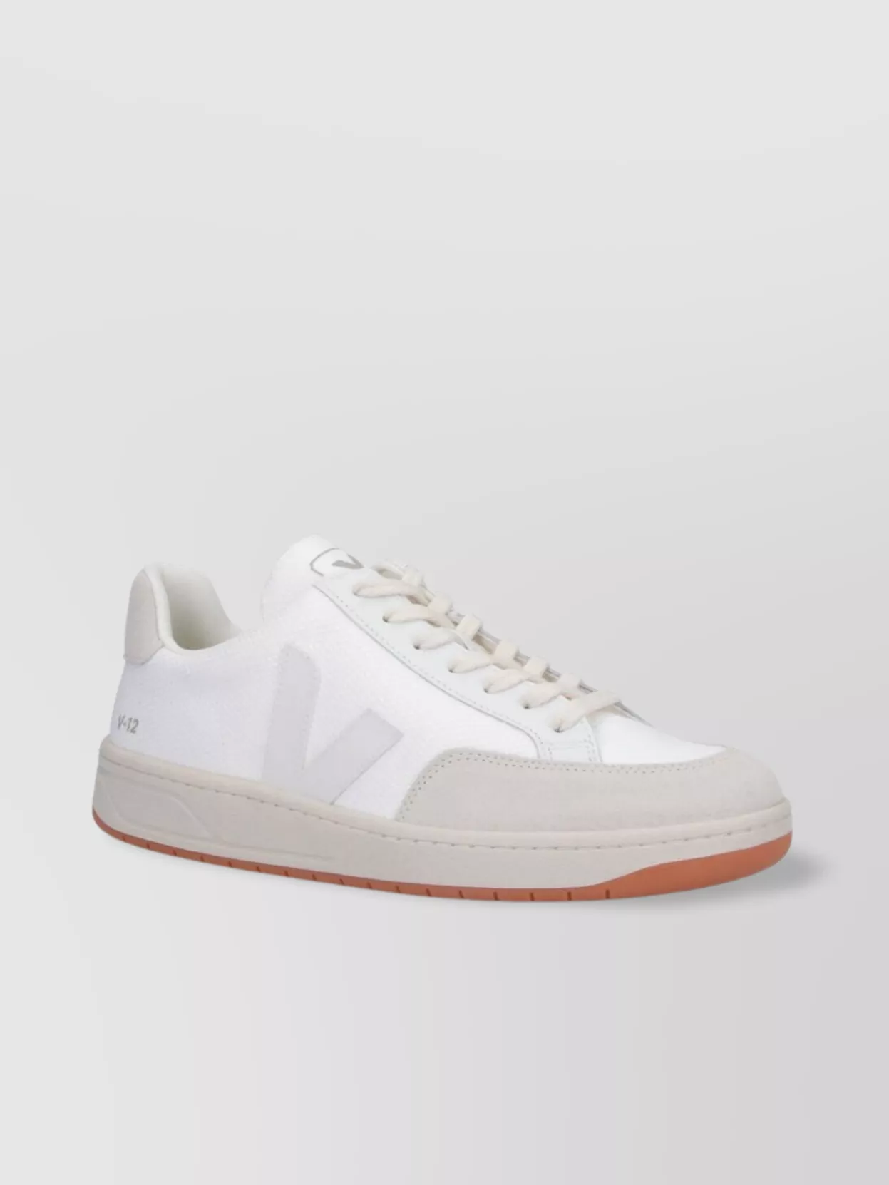 Veja Low Top Round Toe Rubber Sole Sneakers