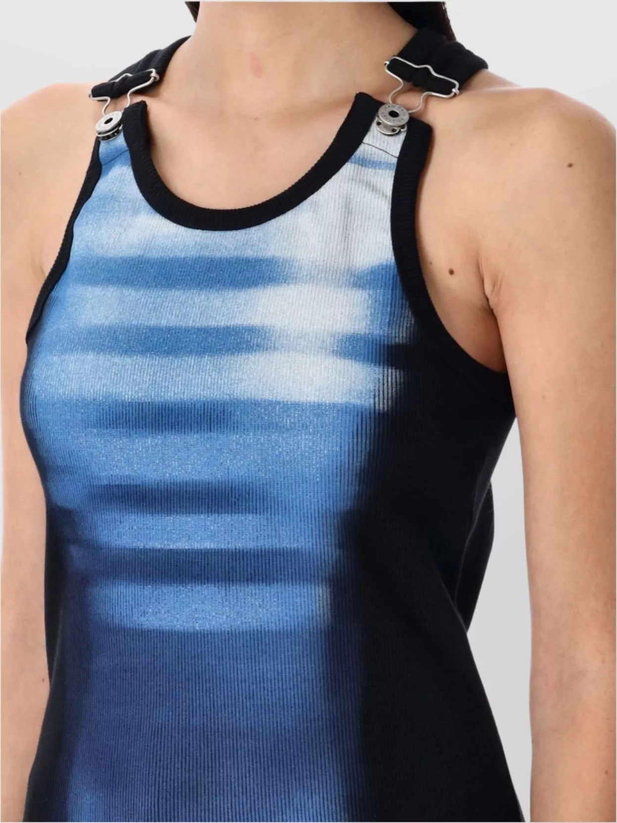 Jean Paul Gaultier Male Striped Racerback Tank Top