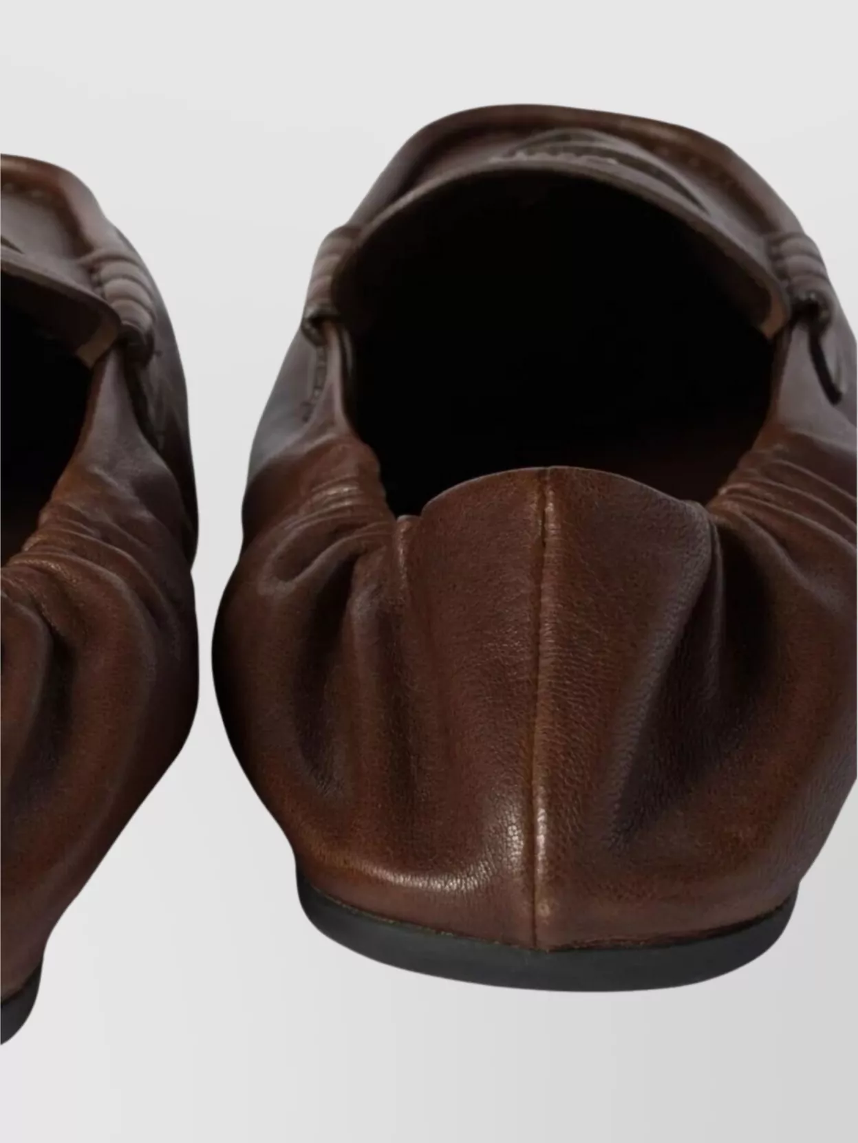 Miu Miu Nappa Leather Loafers Square Toe