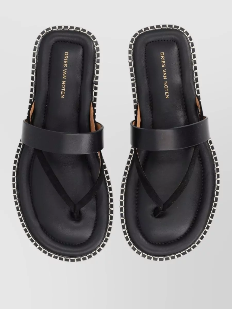Dries Van Noten Leather Slides