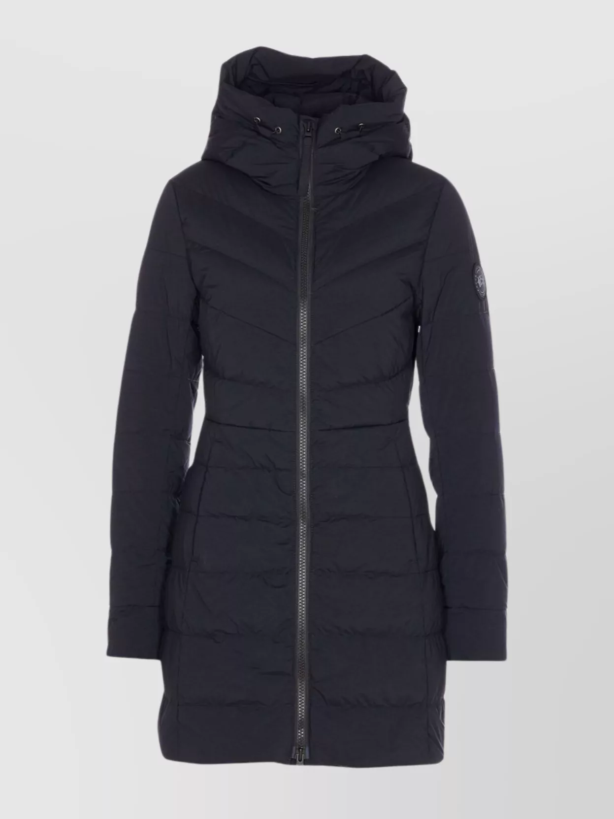 Canada Goose Long Hooded Padded Jacket And Pockets