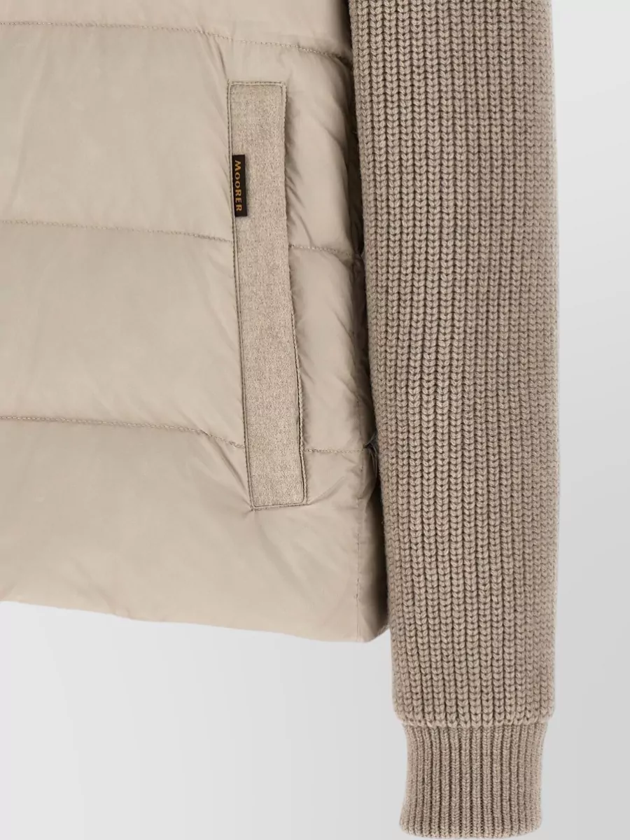 Moorer Wool Cashmere Quilted Down Padded Coat
