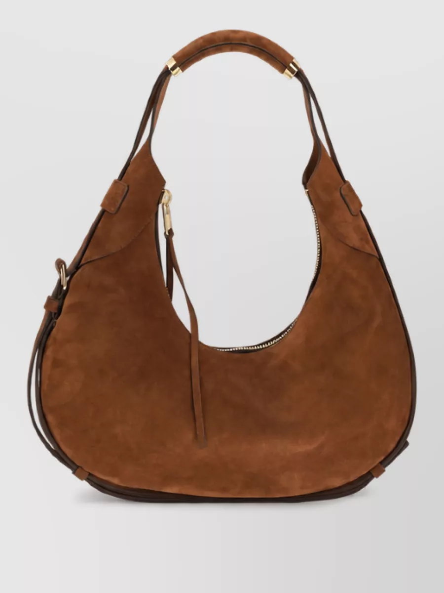 Moschino suede leather hobo shoulder bag