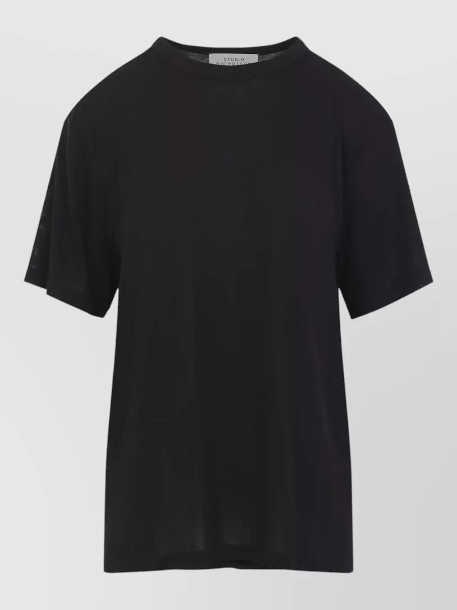 Studio Nicholson Crew Neck Short Sleeve Plain Tshirt