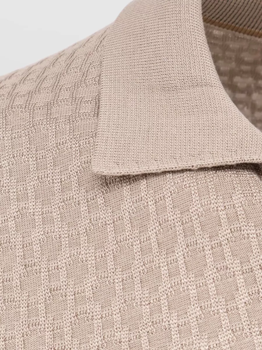 Boss Silk Ribbed V-Neck Long-Sleeve Jumper