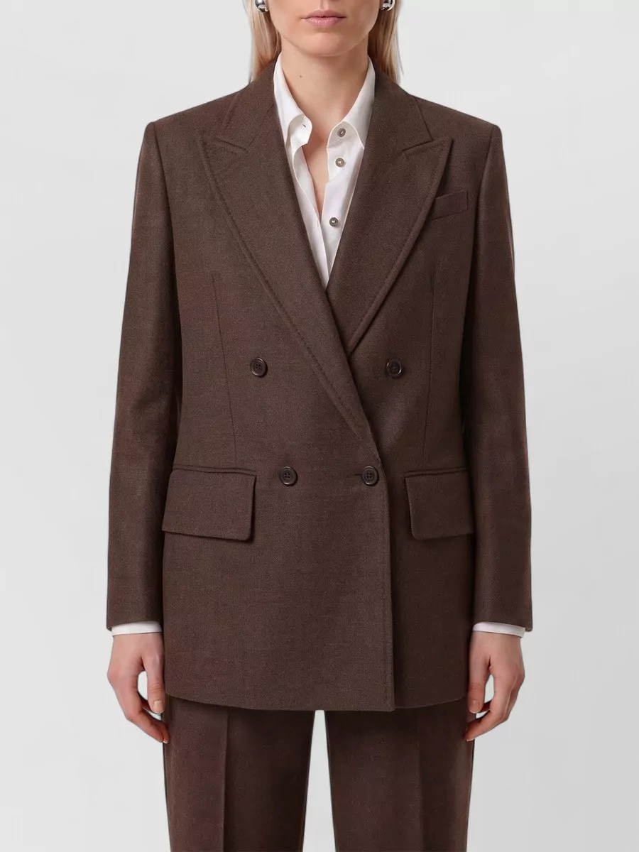 Max Mara virgin wool double-breasted suit jacket