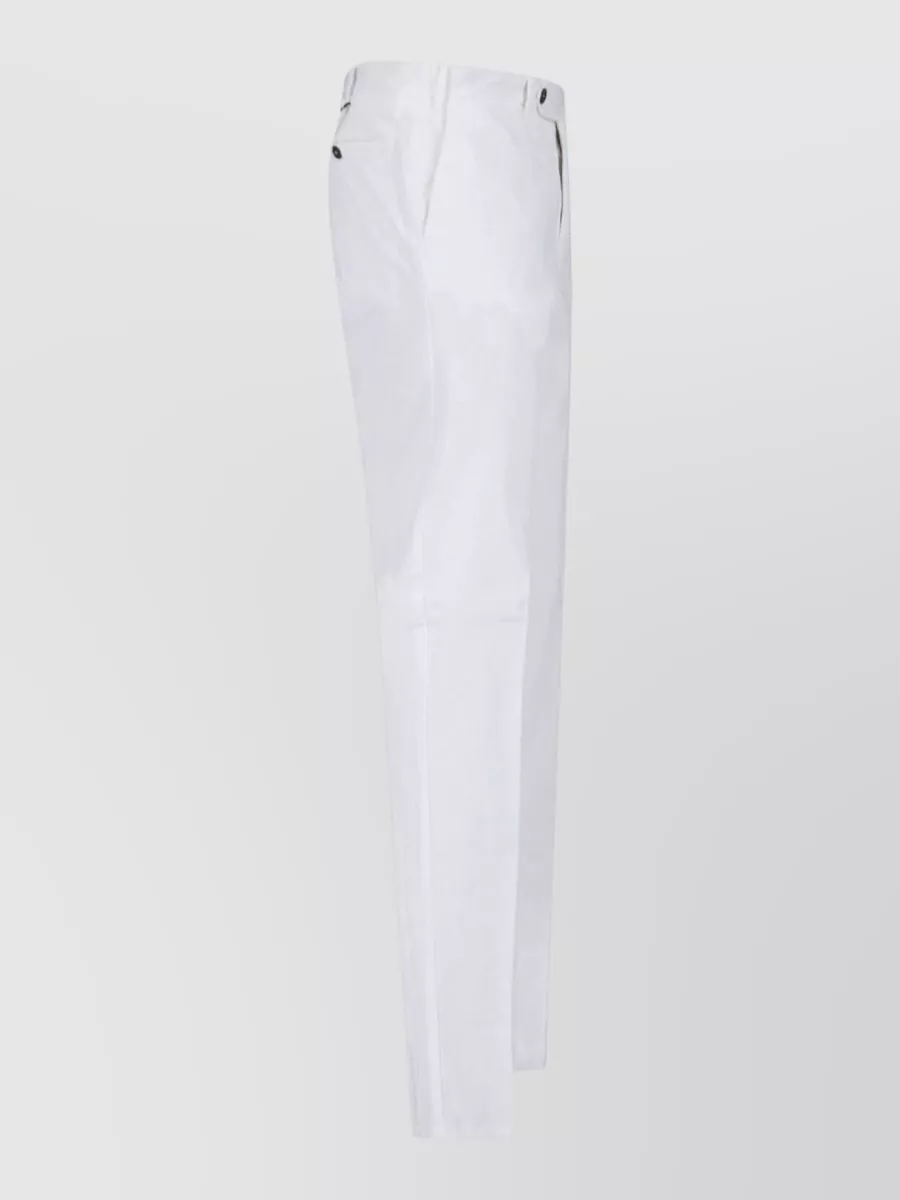 Pt Torino Straight Leg Trousers Belt Loops Pockets