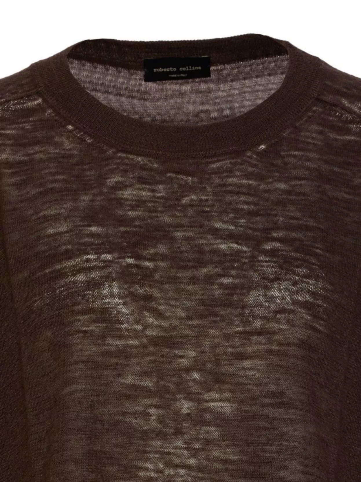 Roberto Collina Crew Neck Sheer Fabric Relaxed Fit Top