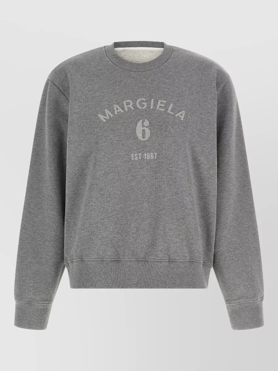 Mm6 Maison Margiela Cotton Logo Print Sweatshirt