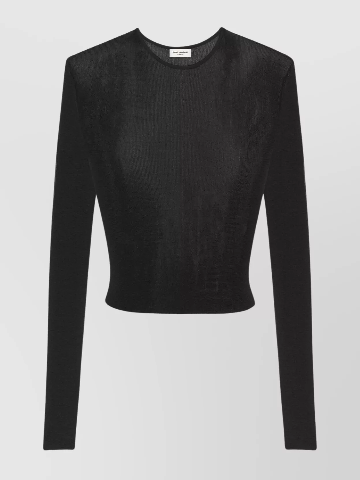 Saint Laurent Strickoberteil Mit Rundhalsausschnitt In Black