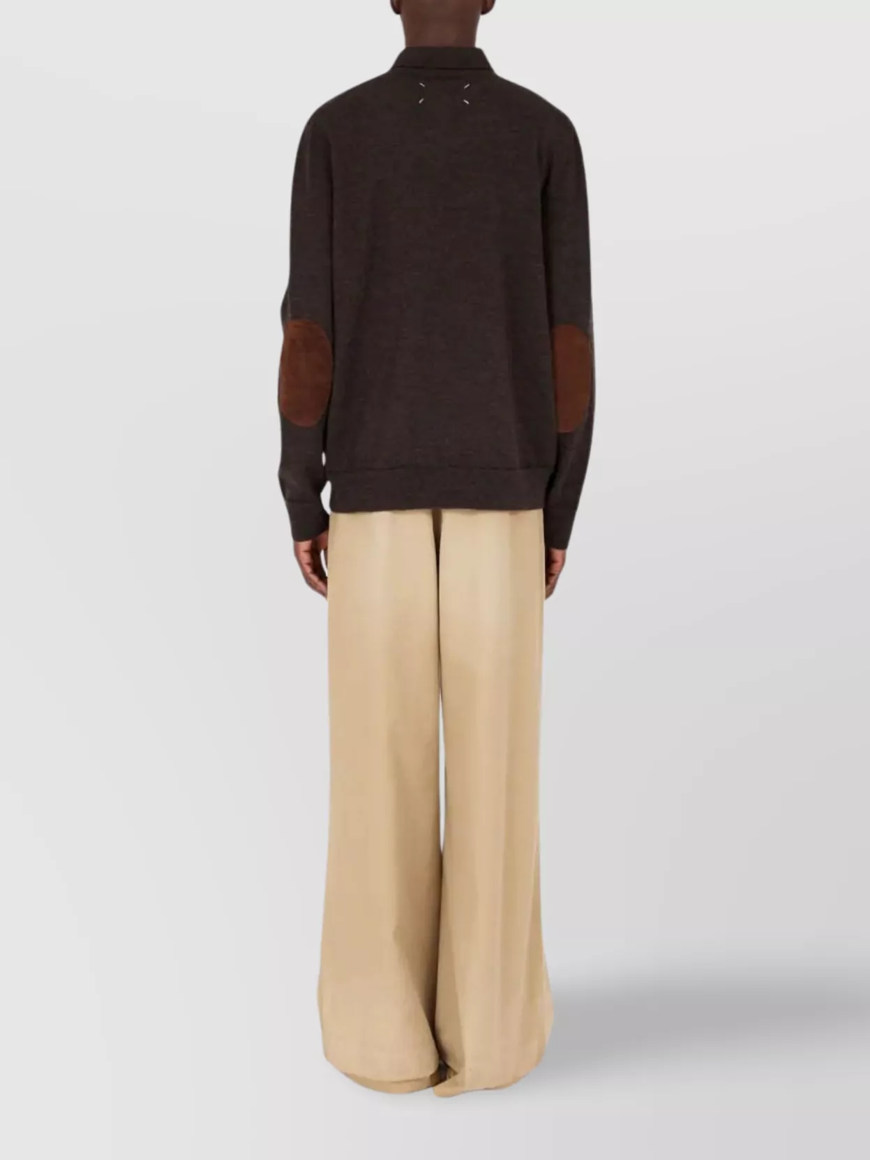 Maison Margiela Knitted Polo Shirt Elbow Patches