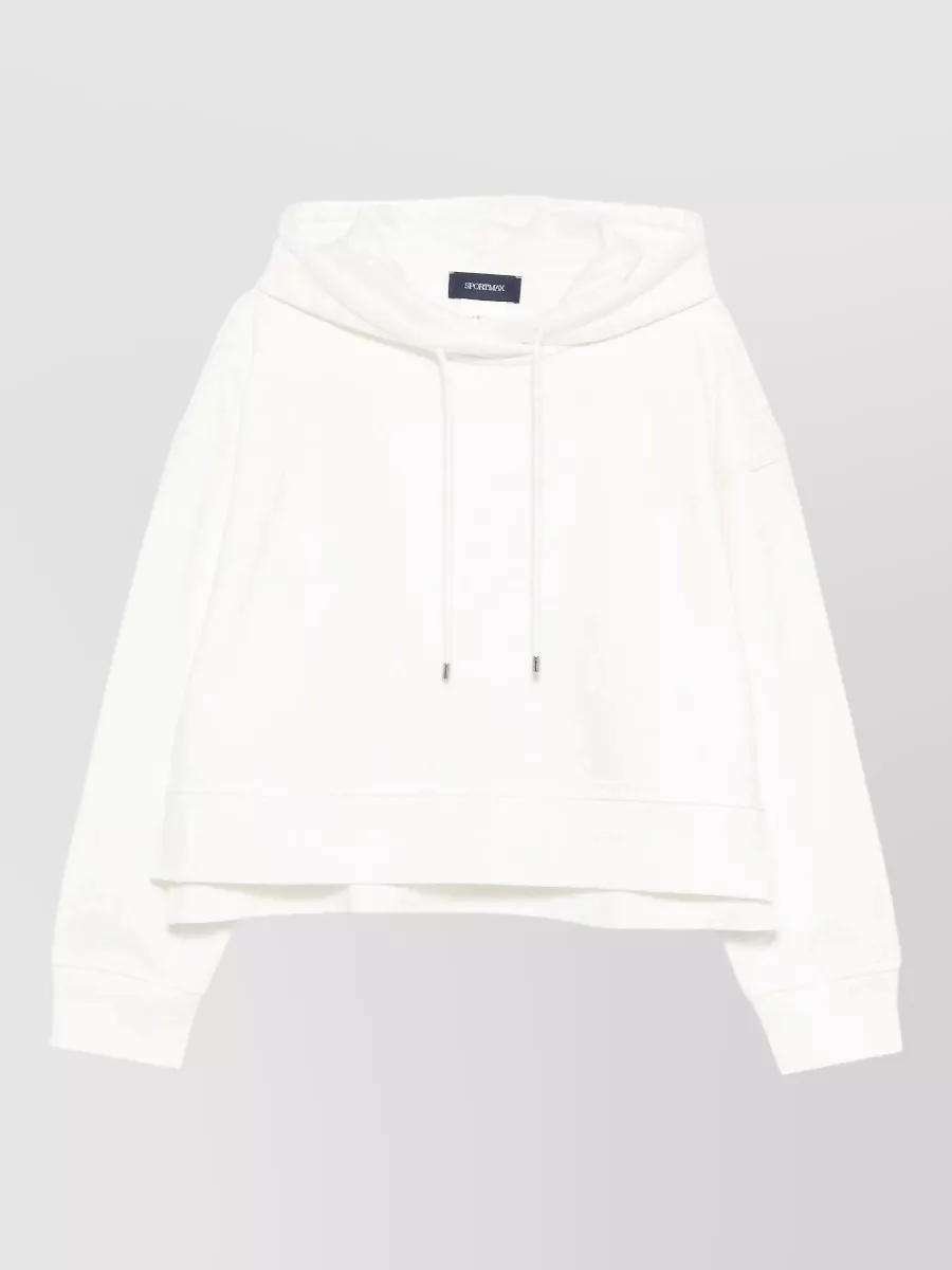 Sportmax Ribbed Logo-Print Hoodie