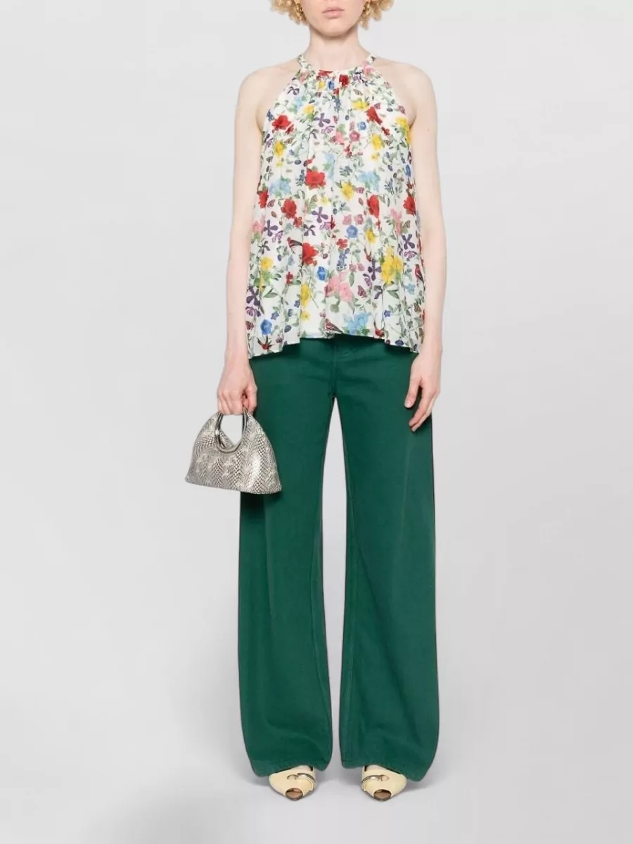 Alice + Olivia Halterneck Gathered Blouse