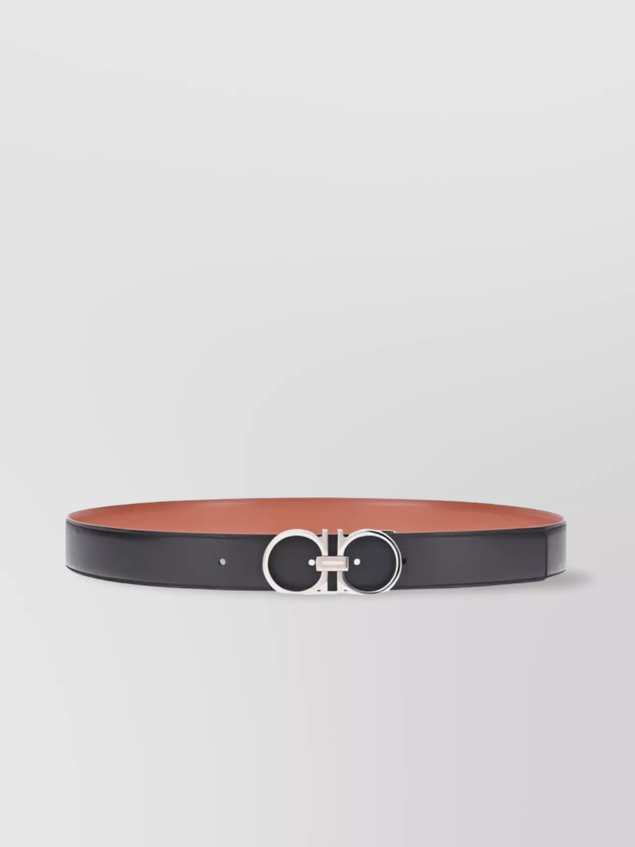 Ferragamo Adjustable Reversible Leather Belt With Buckle