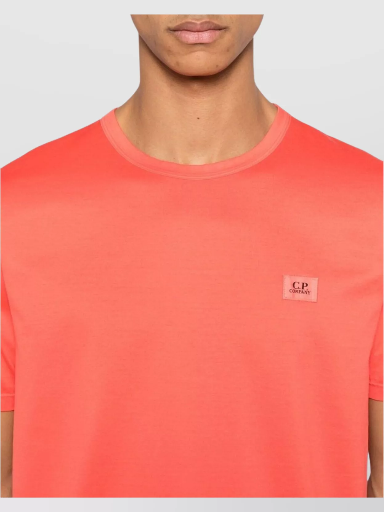 C.p. Company Crew Neck Cotton T-Shirt Patch