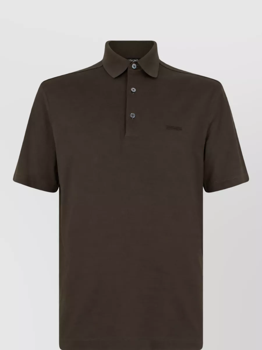 Zegna Cotton short-sleeve polo shirt