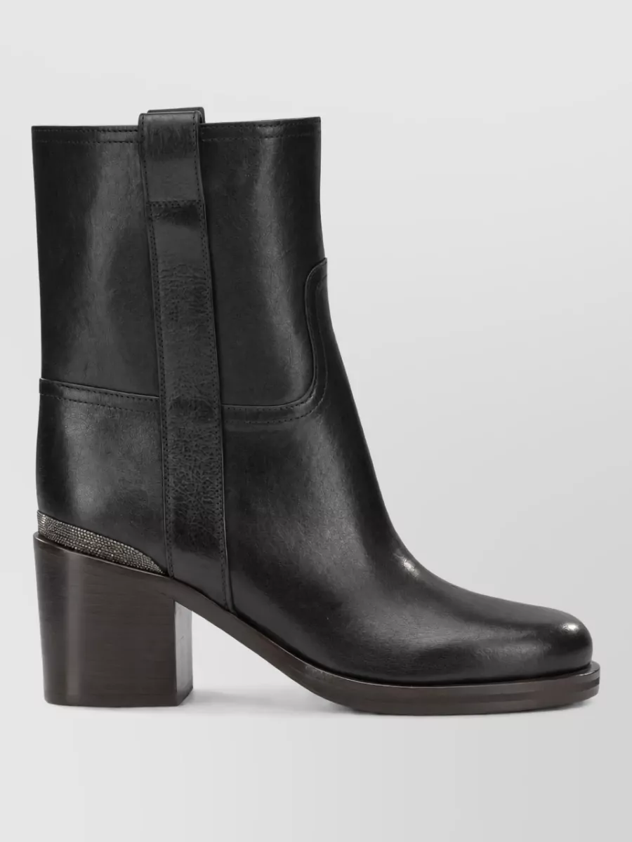 Brunello Cucinelli Leather Ankle Boots