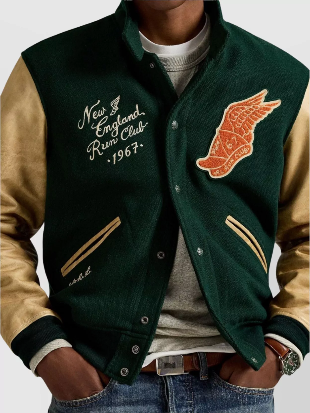Ralph Lauren Varsity Style Bomber Jacket Patches