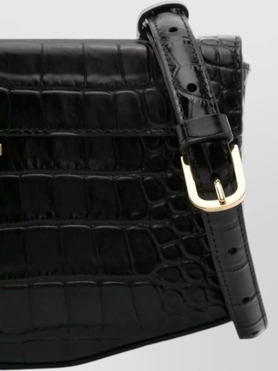 Totême Croc-Effect Leather Clutch Bag