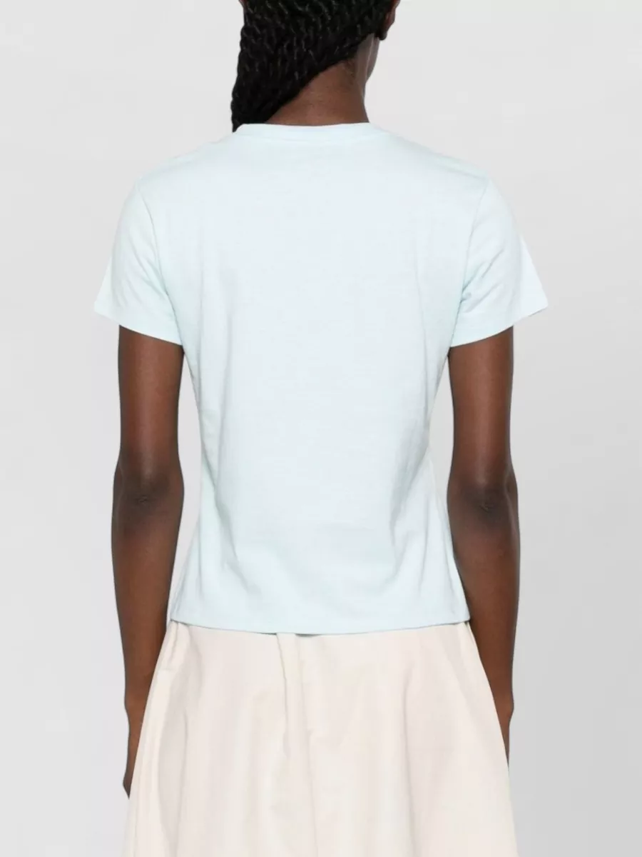 Kenzo Cotton Logo Embroidered Crew Neck Short Sleeve T-Shirt