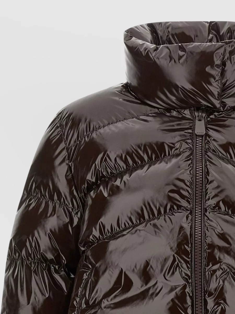 Pinko Glossy Quilted Down Parka Coat