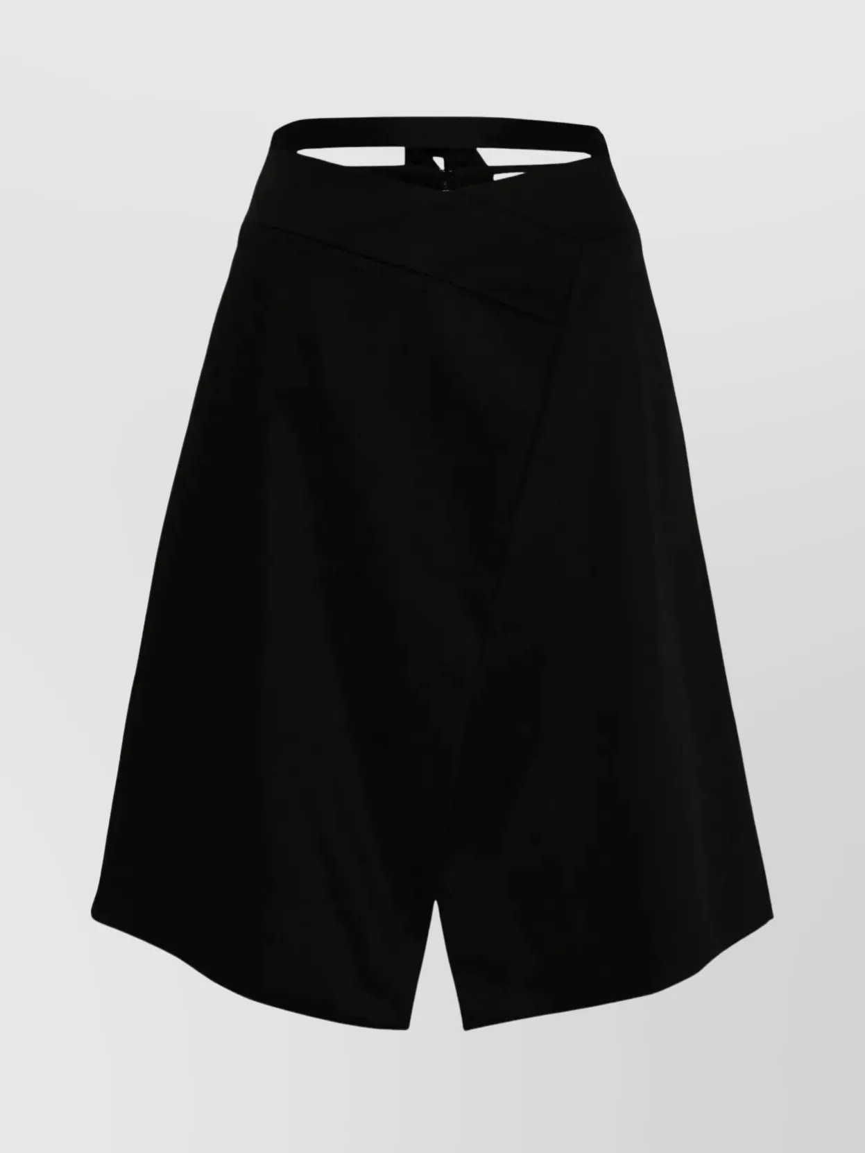 Patou Asymmetric Wrap Midi Skirt