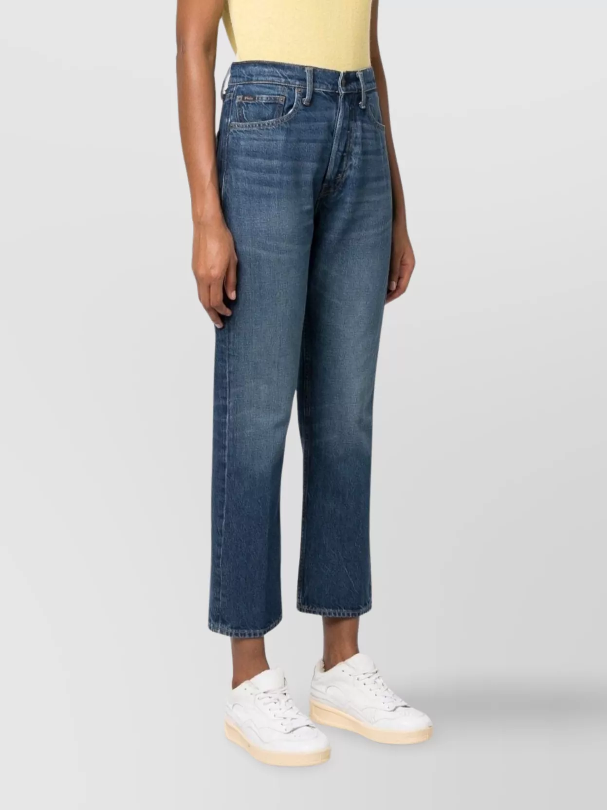 Ralph Lauren High-Waisted Cropped Leg Denim Trousers