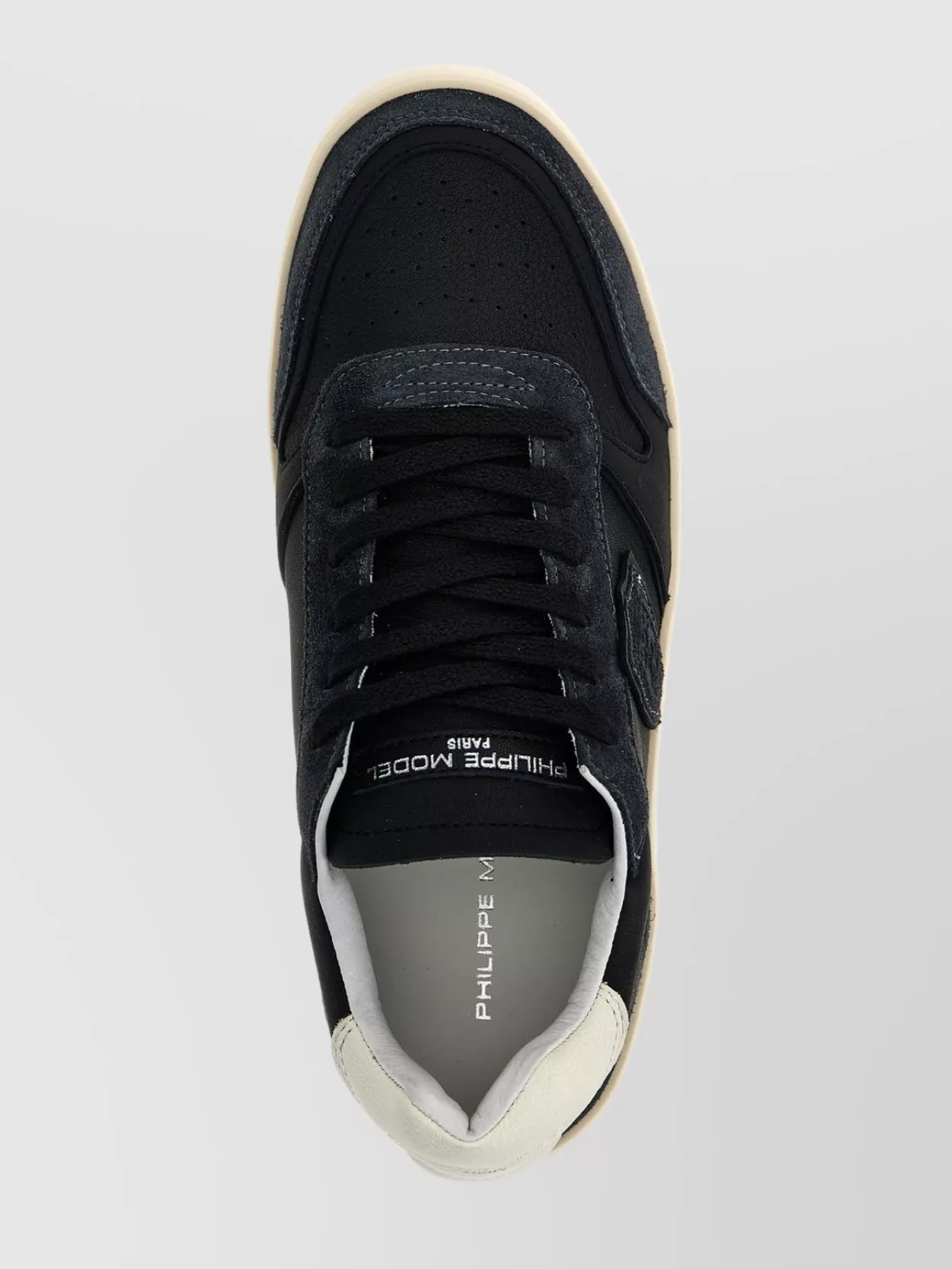 Philippe Model Sneakers With Suede Accents And Rubber Sole
