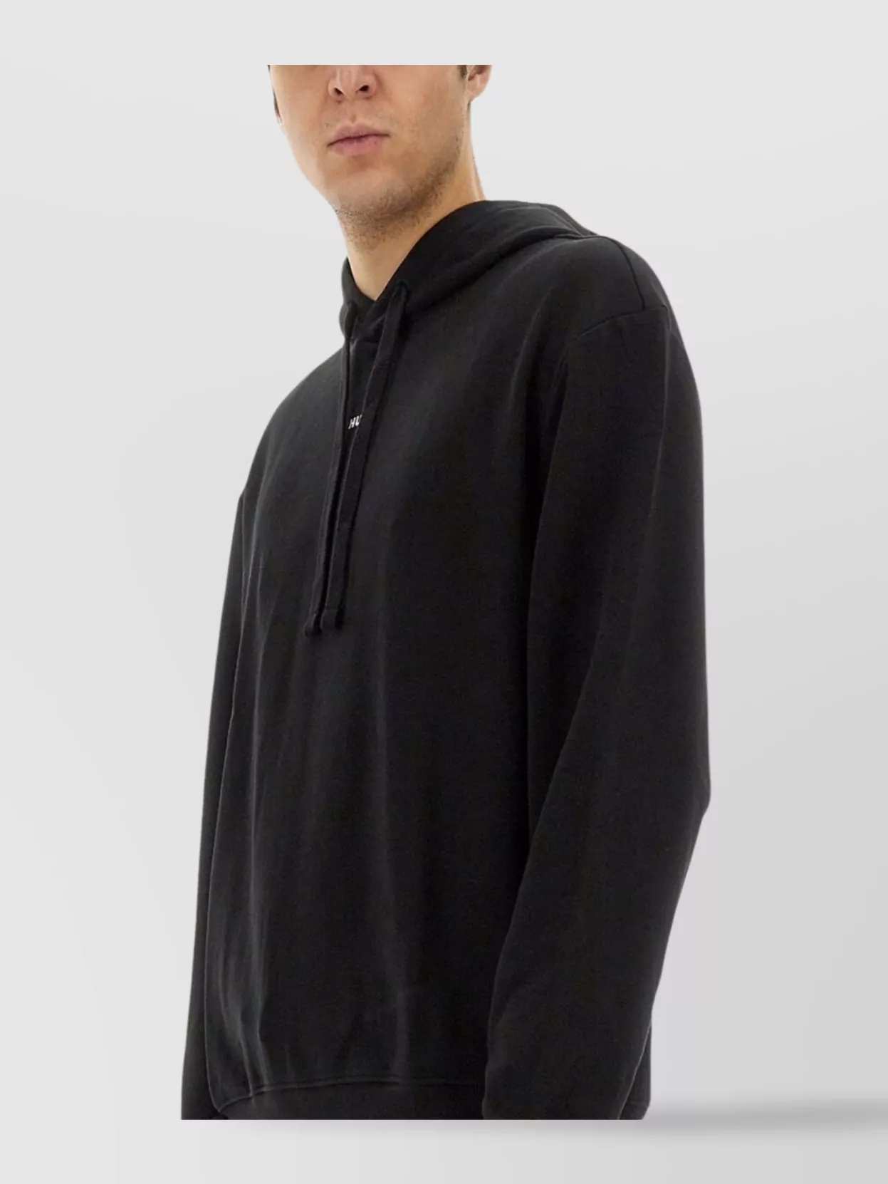 Hugo "Dapo" Hoodie Drawstring Hood And Cuffs With Ribbed Hem