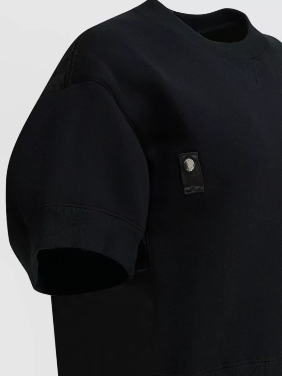 Sacai Short Sleeve Crew Neck Knit Top