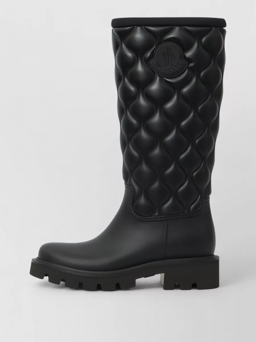 Moncler Quilted Knee-High Rain Boots