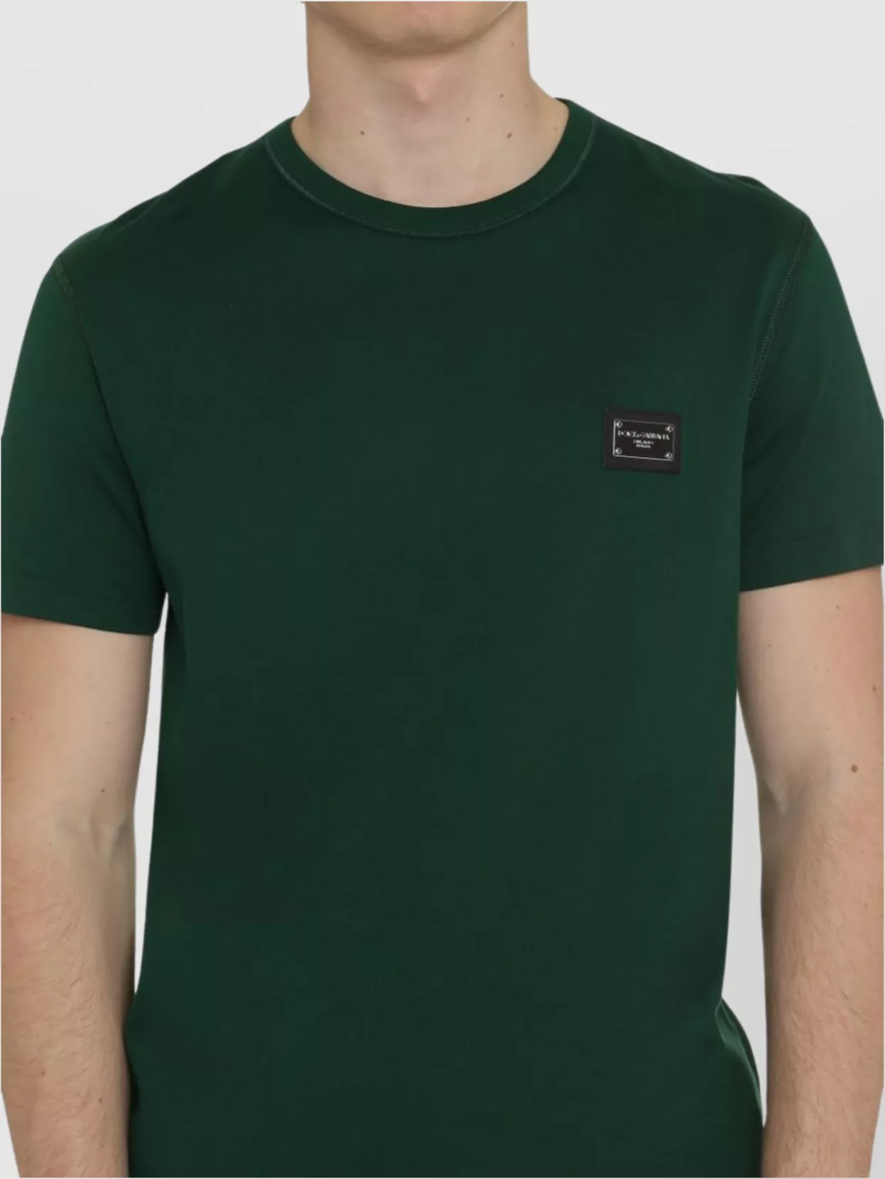 Dolce&Gabbana Crew-Neck T-Shirt Ribbed Visible Stitches