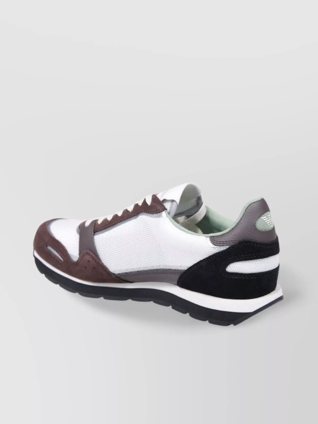 Emporio Armani Panelled Round Toe Rubber Sole Sneakers