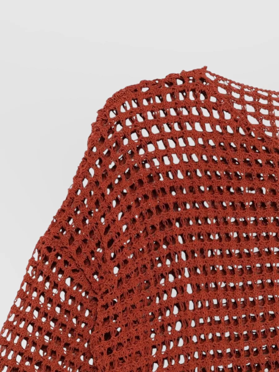 Roberto Collina Short-Sleeve Mesh Top