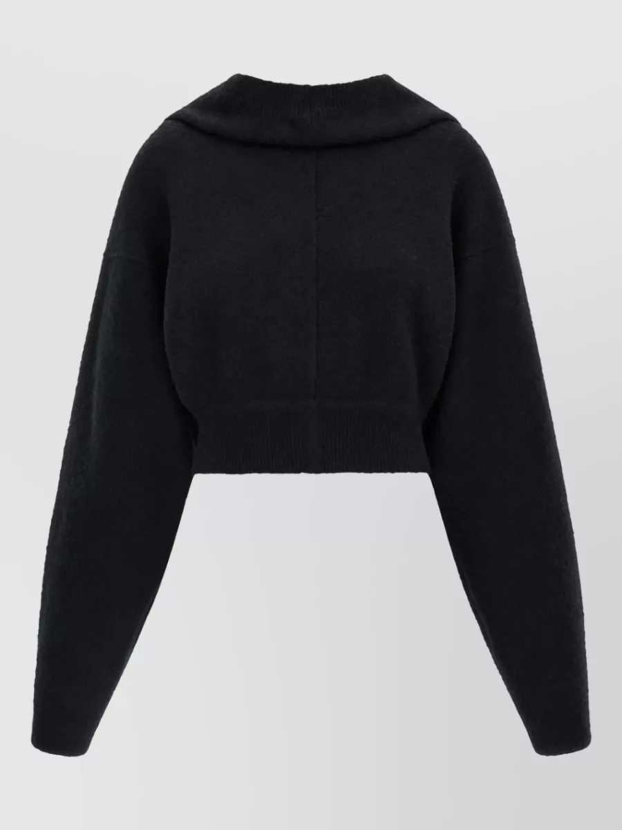 Rick Owens Cashmere-Blend Cropped Hooded Sweatshirt