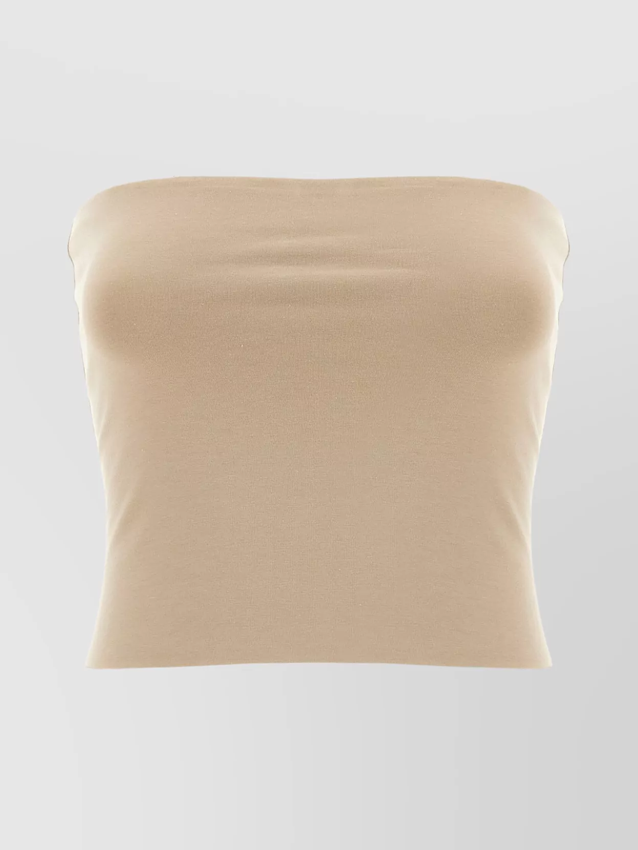 Brunello Cucinelli Strapless Fitted Stretch Top In Brown