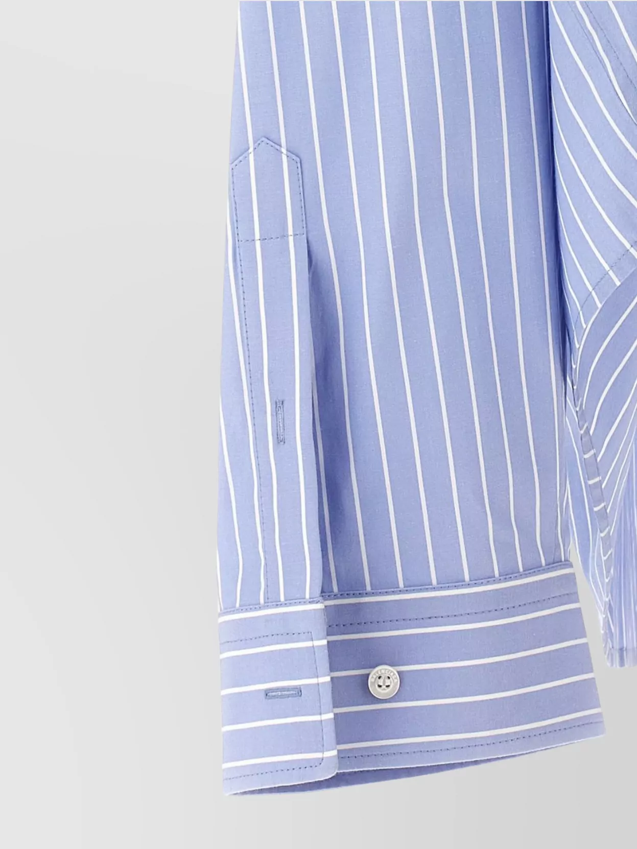 Balenciaga Cut Up Stripe Asymmetric Oversize Cotton Button-up Shirt